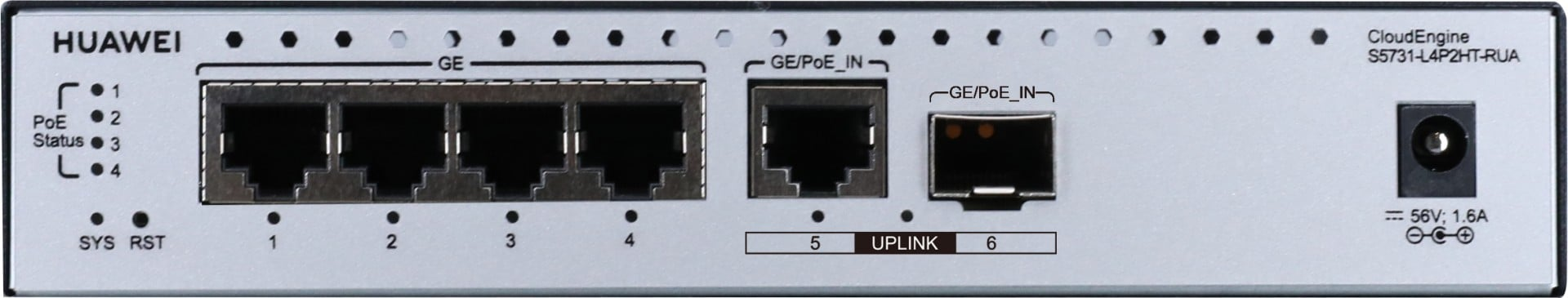 CloudEngine S5731-L4P2HT-RUA - Gestito - L2 - Gigabit Ethernet (10/100/1000) - Power over Ethernet (PoE)
