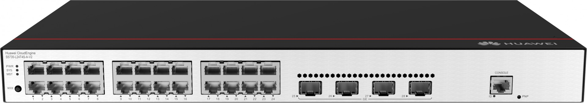 Huawei Switch S5735-L24T4S-A-V2 (24 porte GE, 4 porte GE SFP, alimentazione CA) + licenza L-MLIC-S57L (98012004)