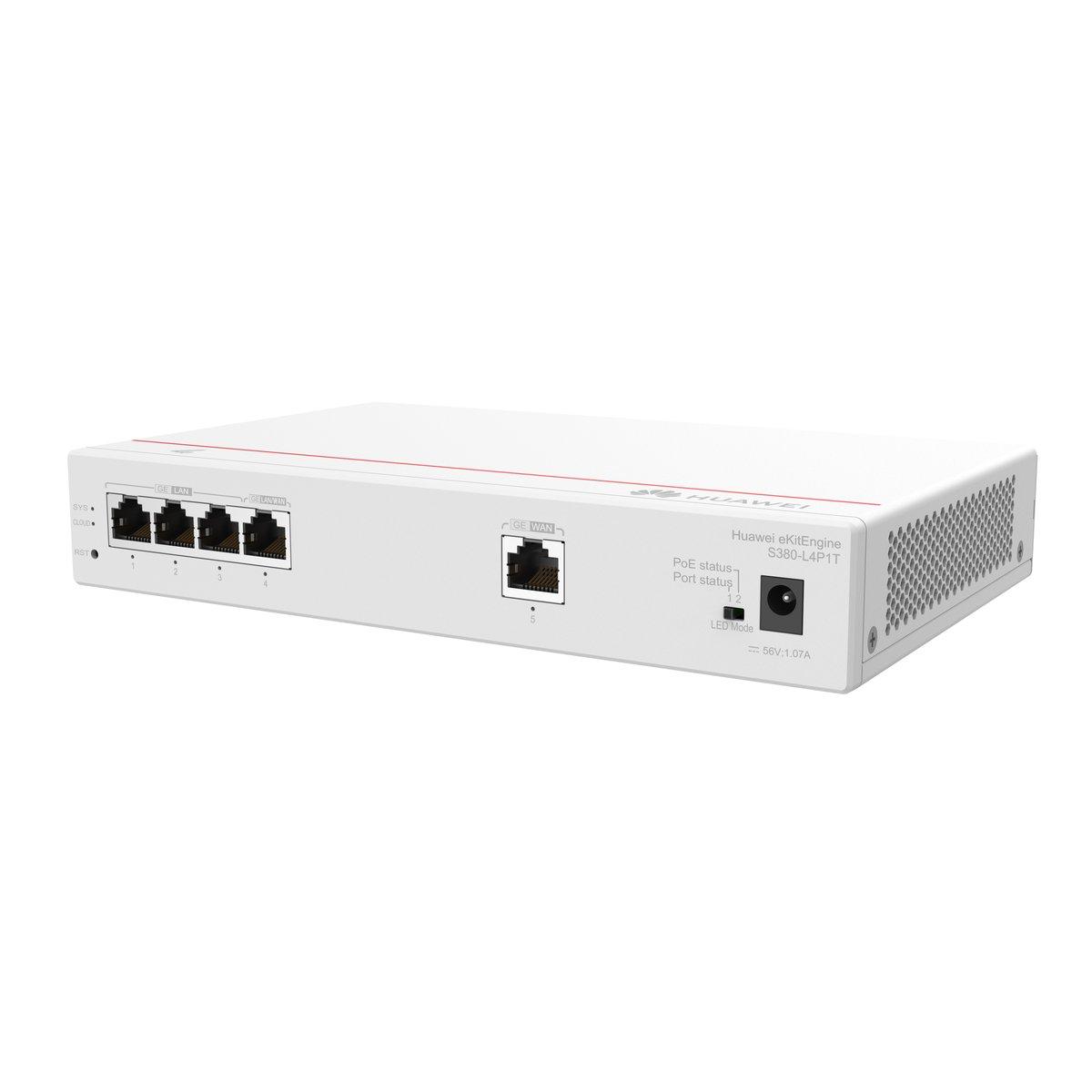 Huawei S380-L4P1T Router 1x GE WAN 4x GE LAN PoE 50W