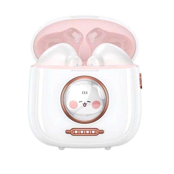 XO Bluetooth 5.1 Kids - Cuffie TWS - Fine con 5 ore di musica - bianco/rosa