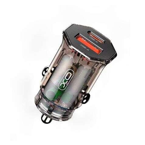 Caricatore da auto intelligente XO - USB -C PPS e USB -A - Una ricarica rapida fino a 30 W - Porte con disconnessione automatic