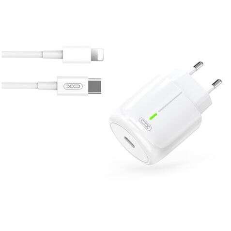 Caricabatterie a ricarica rapida XO da 20 W - Porta di tipo C - Carica + 50% in 30 minuti - Protezione da sovratensione - Inclu