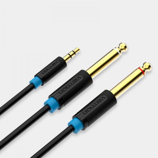 Vention BACBF cavo audio 1 m 3.5mm 2 x 6.35mm Nero