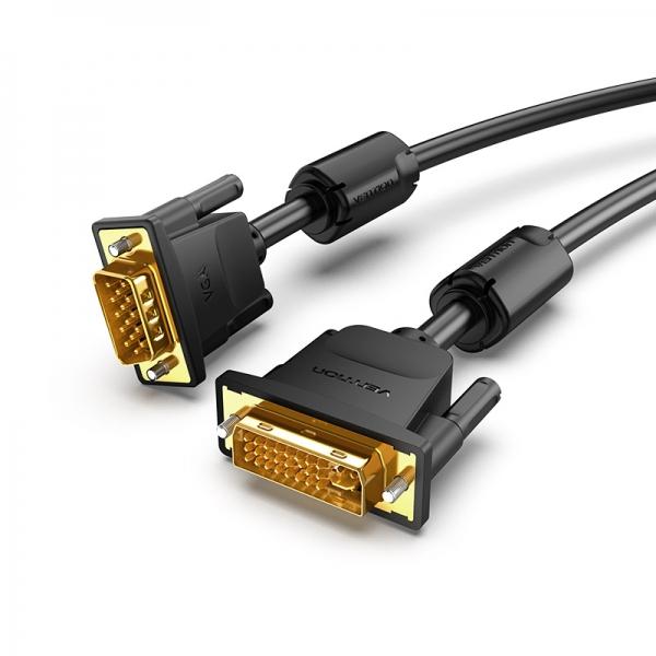 Vention EACBF cavo e adattatore video 1 m DVI VGA (D-Sub) Nero