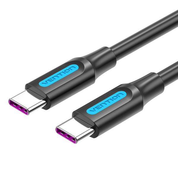 Cavo Vention da USB-C maschio a USB-C maschio - 0,5 m - 5 A PD100W Specifiche: -Interfaccia: Connettore: USB tipo C maschio/USB