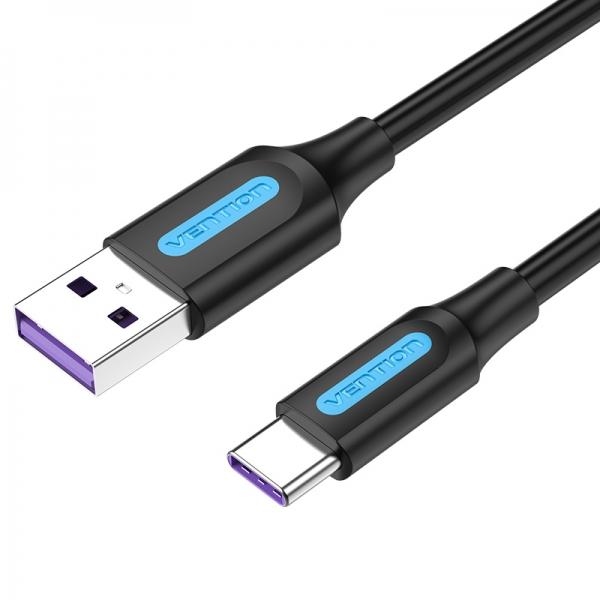 Cavo USB 2.0 Vention - Maschio USB-C a Maschio USB - 0.5m - 5A 100W 480Mbps