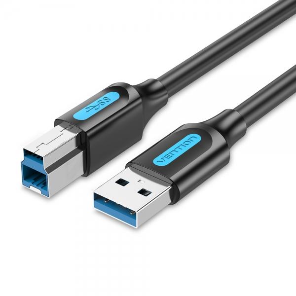 USB -B Venzione del cavo maschio Un maschio - 1m - colore nero