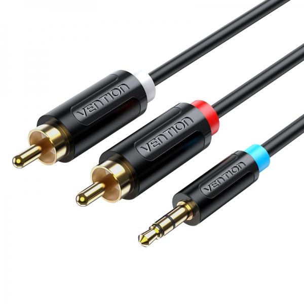 Vention BCLBH cavo audio 2 m 3.5mm 2 x RCA Nero