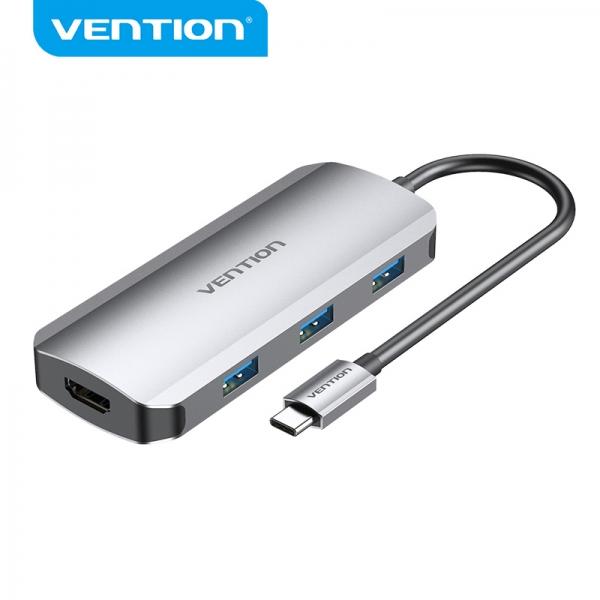 Stazione di aggancio Vention 5 in 1 USB-C a HDMI 4K/3xUSB3.0/PD100W - 0.15m