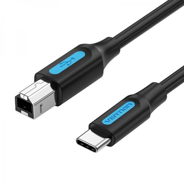 Venzione USB -c Stampante 2.0 A B - 2M 2A - colore nero