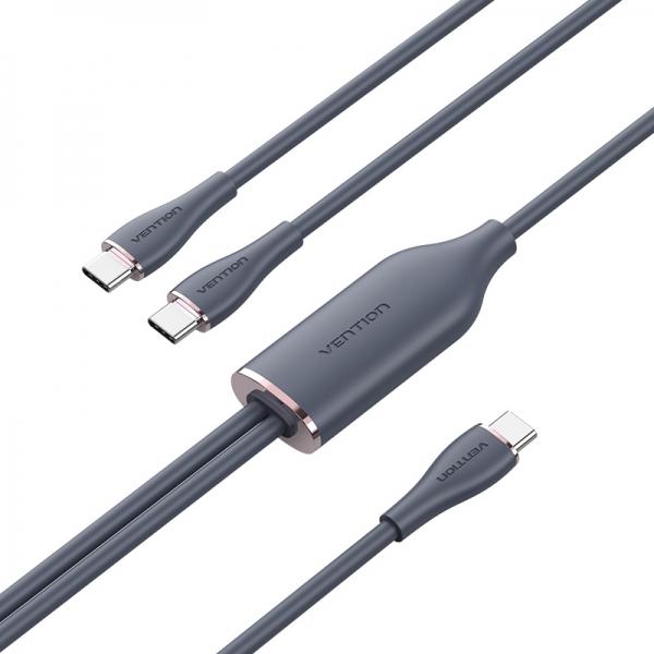 Cavo Vention da USB-C maschio a 2xUSB-C maschio - 15 m Specifiche -Tipo di cavo USB -Connessioni USB tipo C maschio - 2 x USB t
