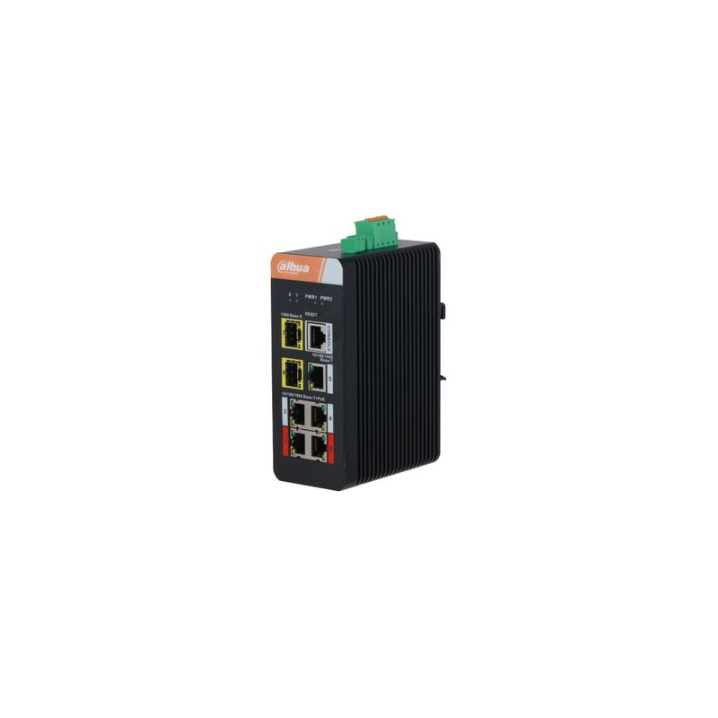 Switch Gigabit industriale gestito a 7 porte DAHUA DH-PFS4207-4GT-DP con PoE a 4 porte