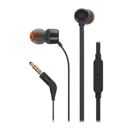 Cuffie JBL Tune 110 Microfono - Mani liberi - Controllo del cavo - Cavo piatto da 1,11 m - colore nero