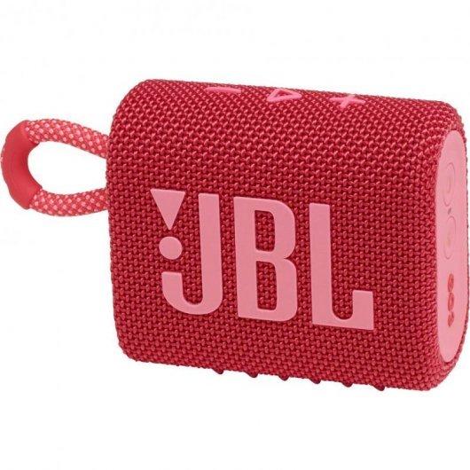 JBL GO 3 Altoparlante Bluetooth 5.1 4.2W - Resistenza all'acqua IPX7 - Autonomia fino a 5H - Mani libere - Rosso/Rosa Colore