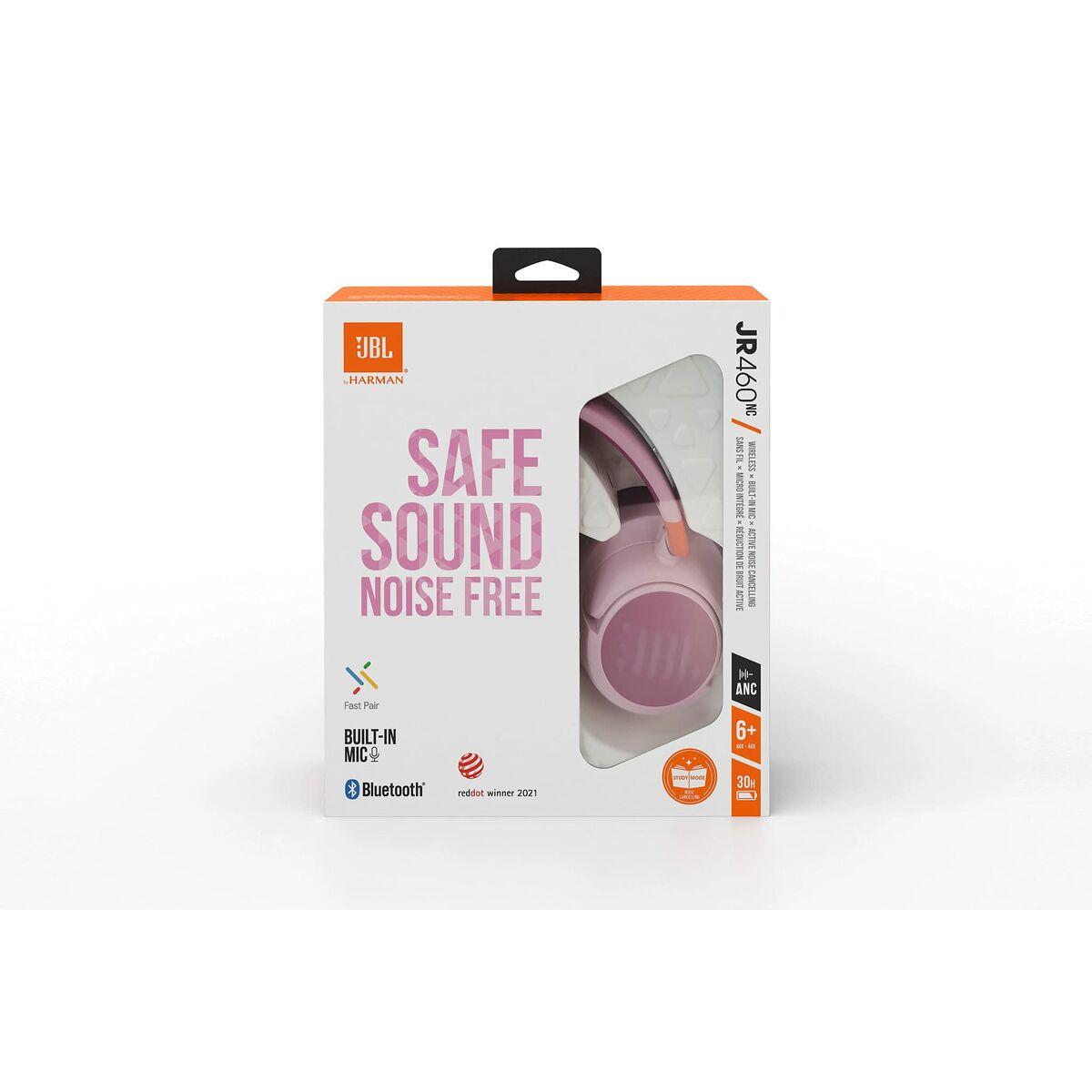 Cuffie over-ear JBL JR 460 NC con cancellazione del rumore per bambini in rosa