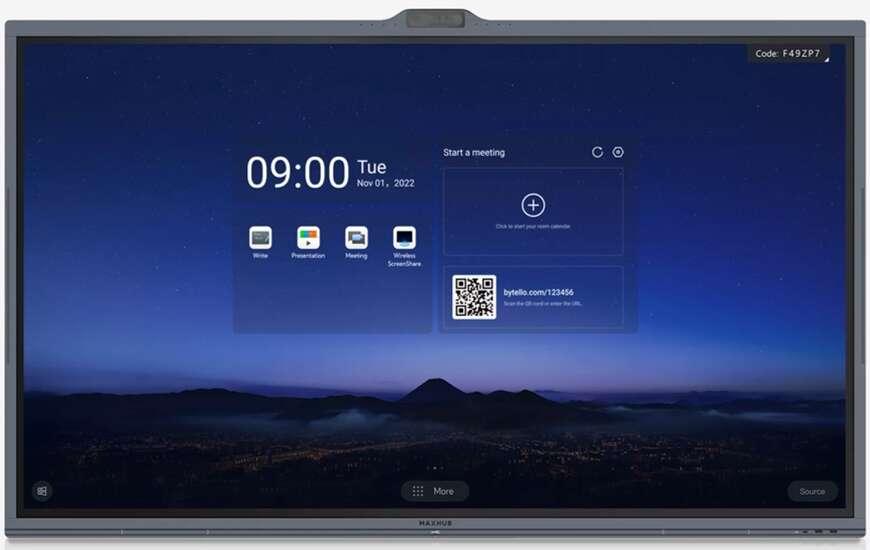 Schermo interattivo Maxhub V6 ViewPro 65" LED VA UHD 4K - Risoluzione 6.5 ms - 16:9 - Fotocamera 48MP 8MP - 20 punti di contatt