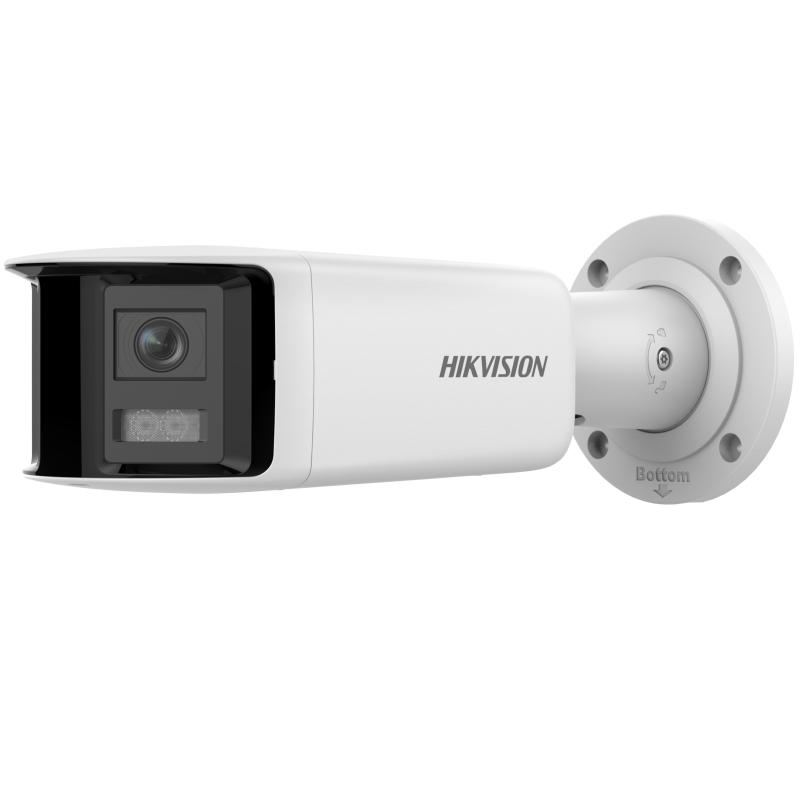Hikvision DS-2CD2T47G2P-LSU/SL(2.8mm)(C) Telecamera di rete bullet fissa ColorVu panoramica da 4 MP