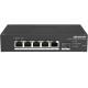 HIKVISION SWITCH 4 PORT FAST ETHERNET SMART HARSH POE SWITCH 4 10/100M POE PORTS, 1 GIGABIT RJ45, 1