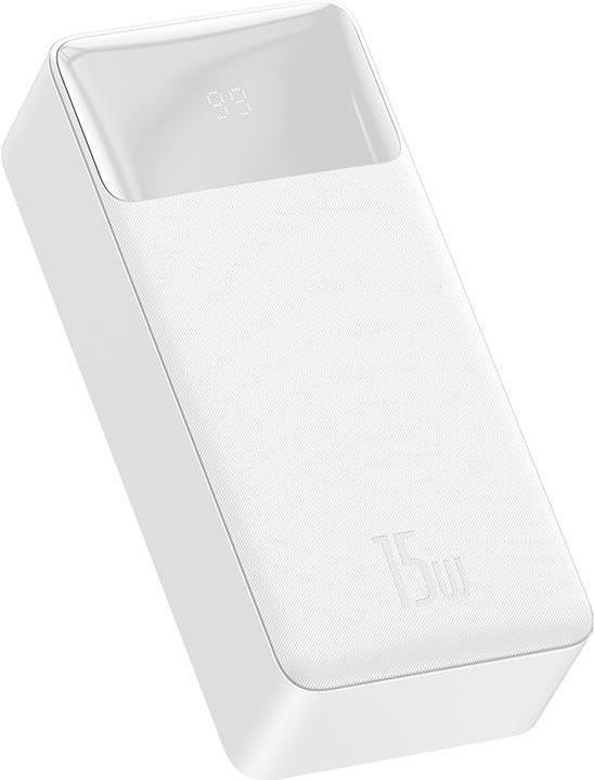 BASEUS BIPOW 30000MAH 2XUSB USB-C 15W BIANCO