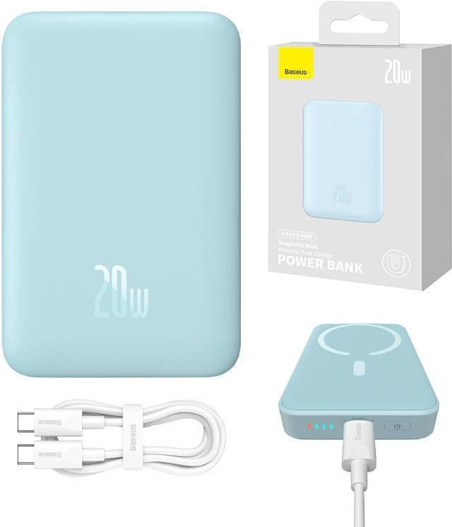 BASEUS MAGNETIC MINI 10000MAH 20W MAGSAFE BLU