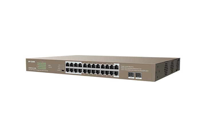 Switch Unmanaged 24 Porte PoE 100/1000 2SFP 410W