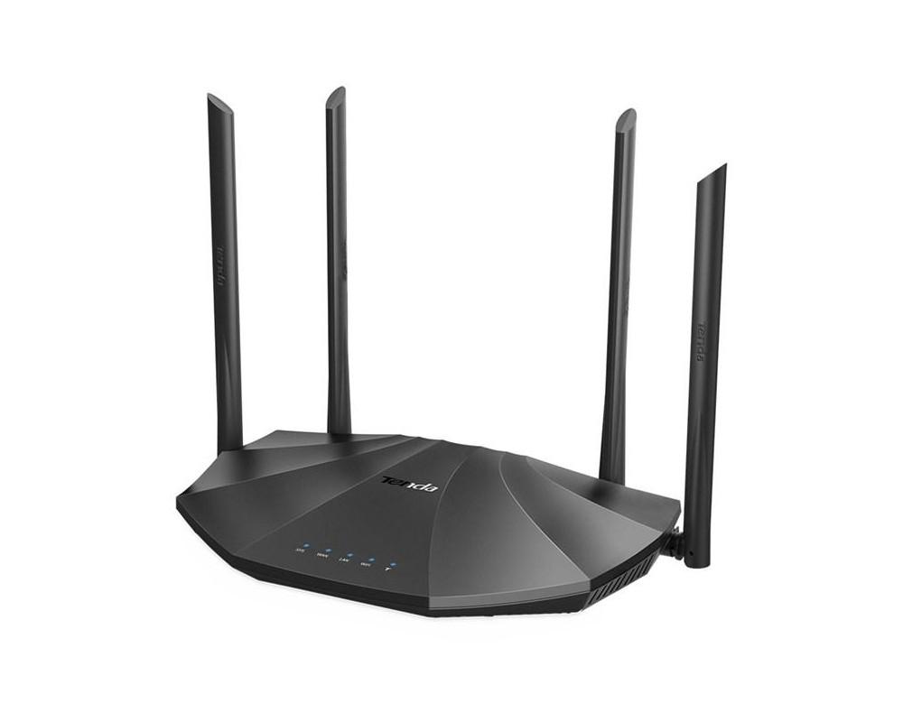 ROUTER TENDA AC19 AC2100 WIRELESS GIGABIT DUAL BAND 1733MBPS A 5GHz +300MBPS a 2.4GHz, 1P GE WAN, 4P GE LAN, 1P USB 4ANT. 6DBI