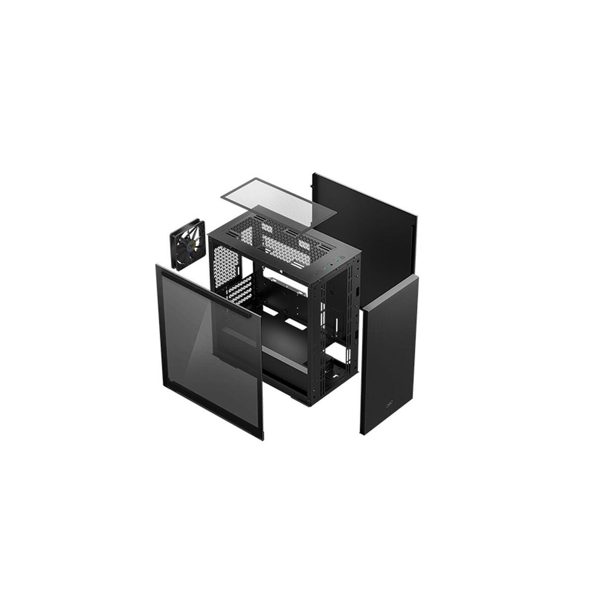 DeepCool MACUBE 110 Midi Tower Nero (DeepCool MACUBE 110 Case, Home & Business, Black, Micro Tower, 2 x USB 3.0, Tempered Glass
