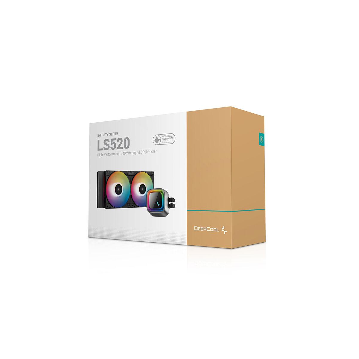 DeepCool LS520 Processore Raffreddatore di liquidi tutto in uno 12 cm Nero 1 pz (DeepCool LS520 Premium AiO Liquid CPU Cooler,