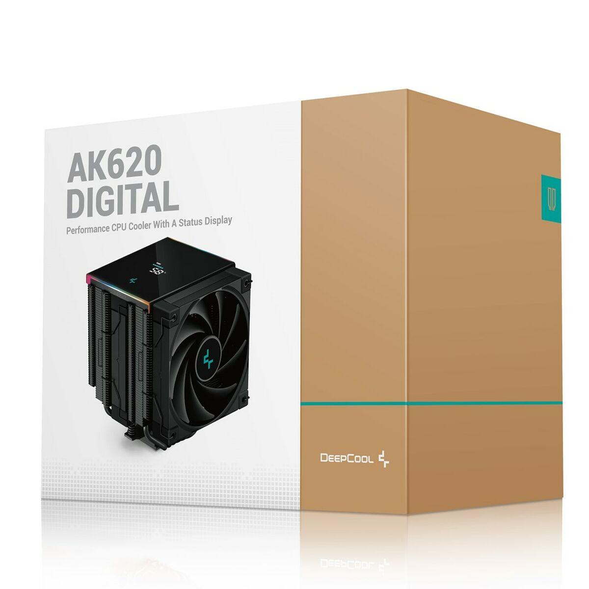 DeepCool AK620 DIGITAL Processore Raffreddatore d'aria 12 cm Nero 1 pz (DeepCool AK620 Digital CPU Cooler Black 2x 120mm Fan Du