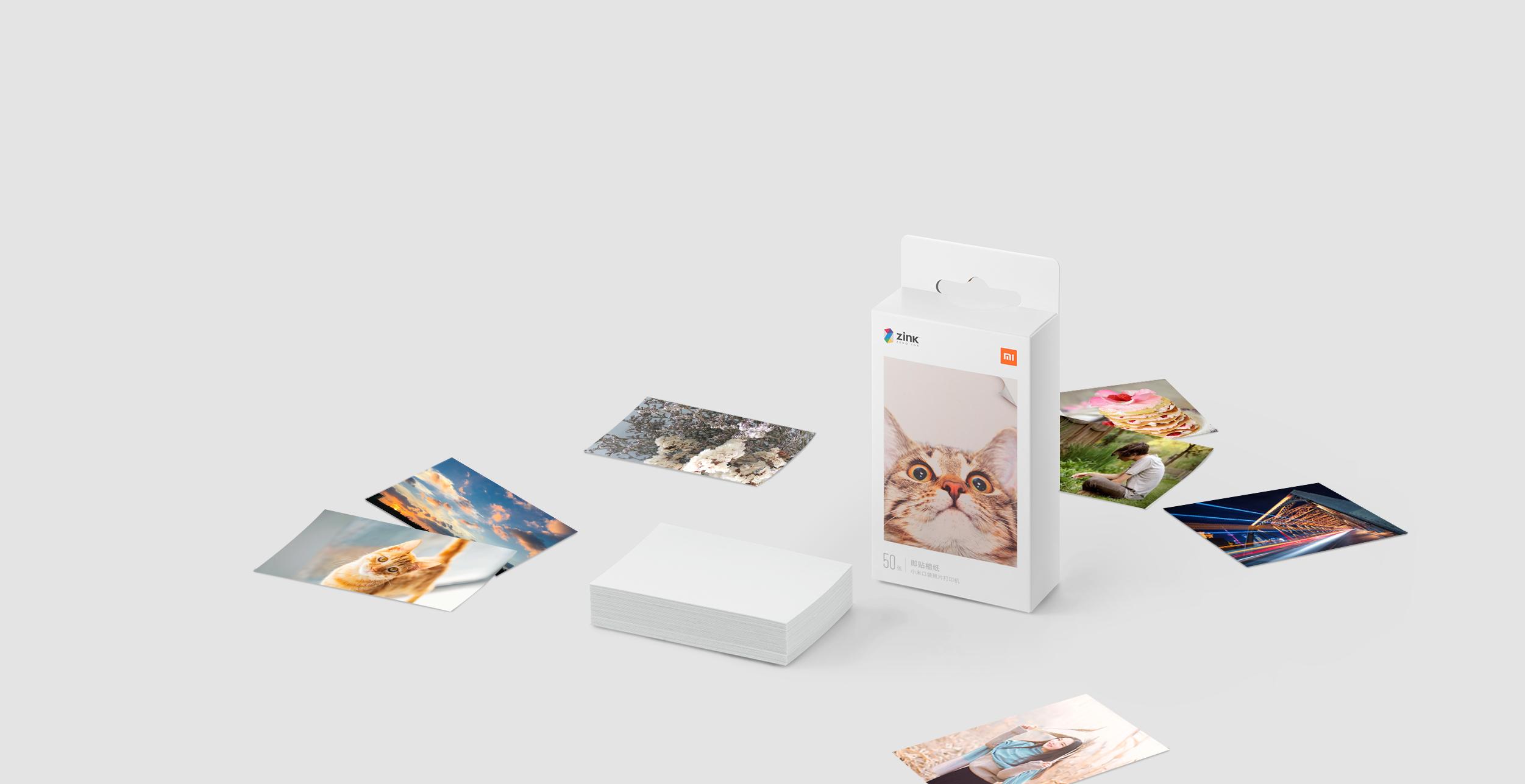 Xiaomi Mi Portable Photo Printer Paper | Carta fotografica | 20 pezzi, 2x3 pollici