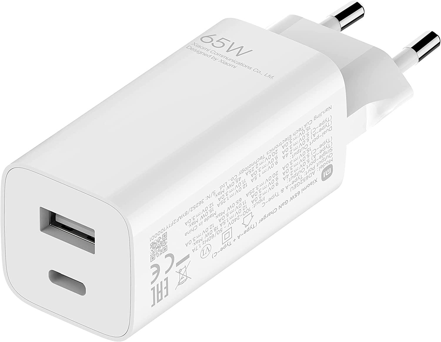 Xiaomi Mi 65W Fast Charger GaN - TypeA TypeC
