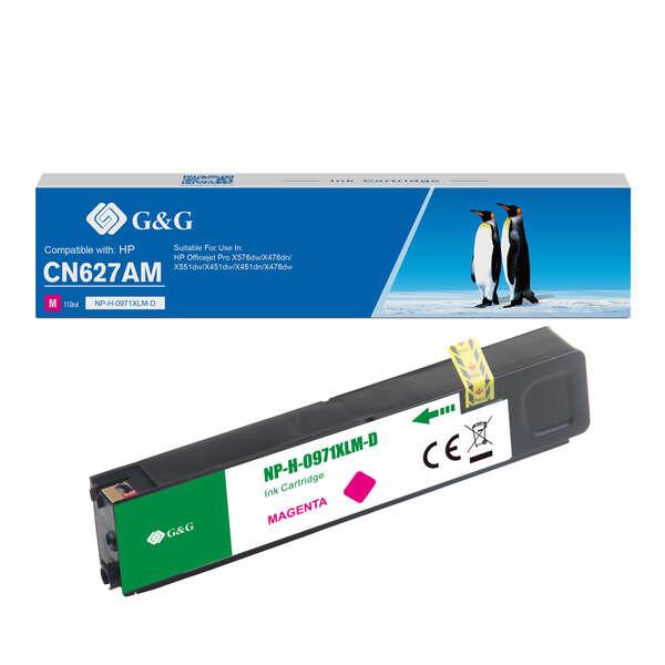 Cartuccia d'inchiostro pigmentato generica HP 971XL (CN627AE/CN623AE) di alta qualità. Adatto per l'uso nelle seguenti stampa