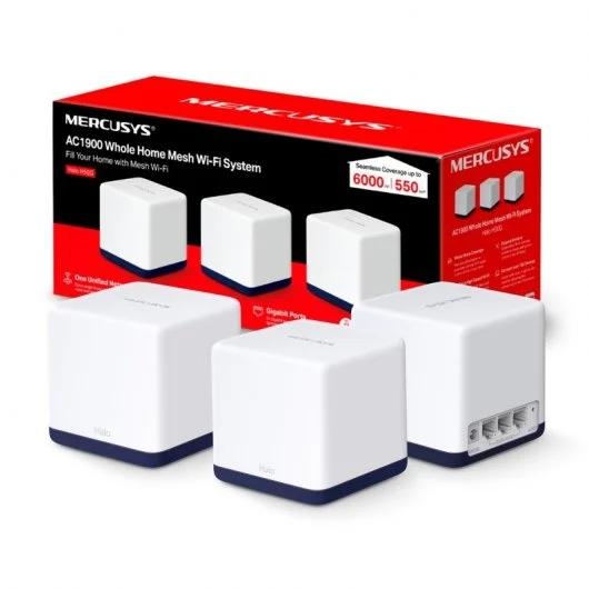 Sistema Wi-Fi Mesh Mercusys H50G AC1900 - 3 Unità Halo - Copertura fino a 550 m - Roaming ininterrotto