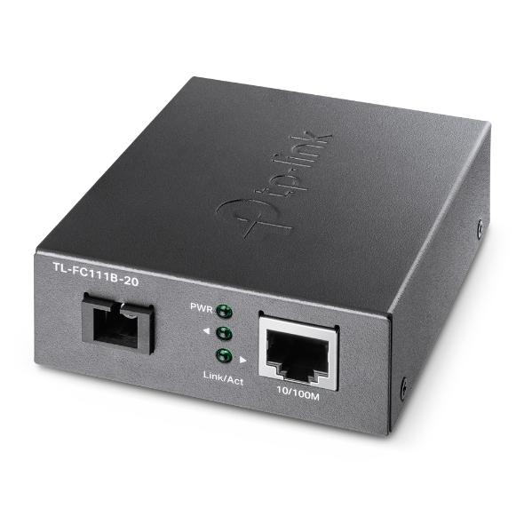 TP-Link TL-FC111B-20 convertitore multimediale di rete 100 Mbit/s Modalit singola Nero