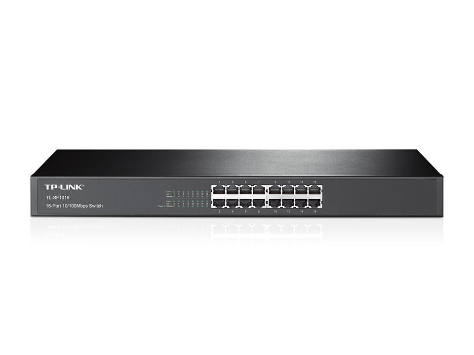 TP-Link TL-SF1016 switch di rete Non gestito Fast Ethernet (10/100) 1U Nero