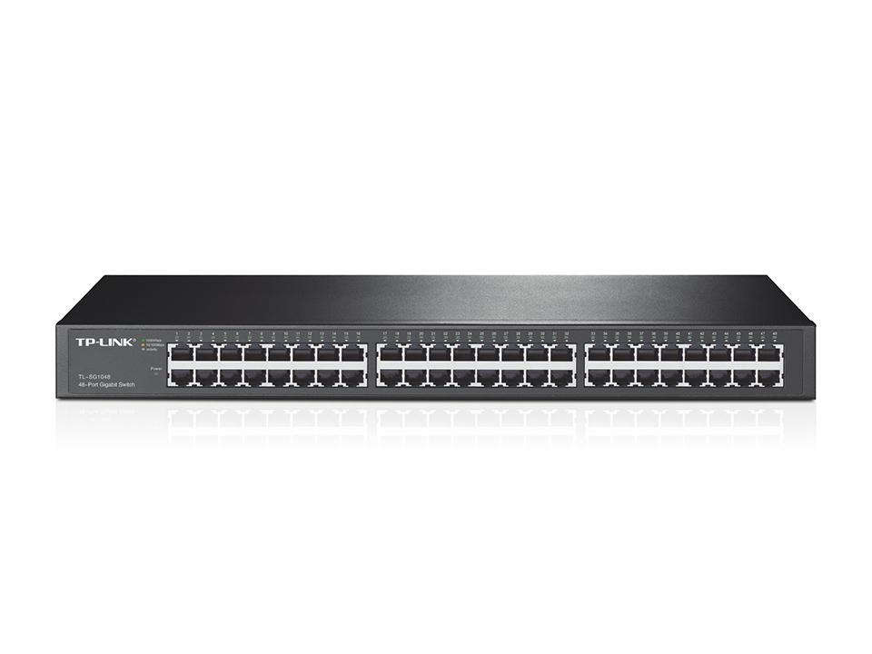 TP-Link TL-SG1048 Non gestito Gigabit Ethernet (10/100/1000) 1U Nero