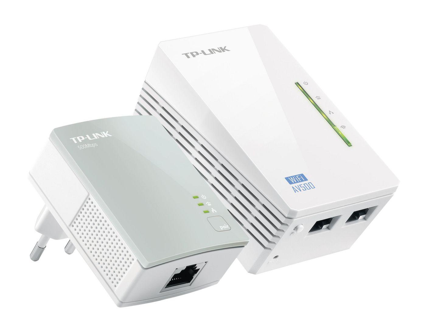 Kit 2 powerline WiFi 2.4 GHz AV600 21 porte LAN TL-WPA4220