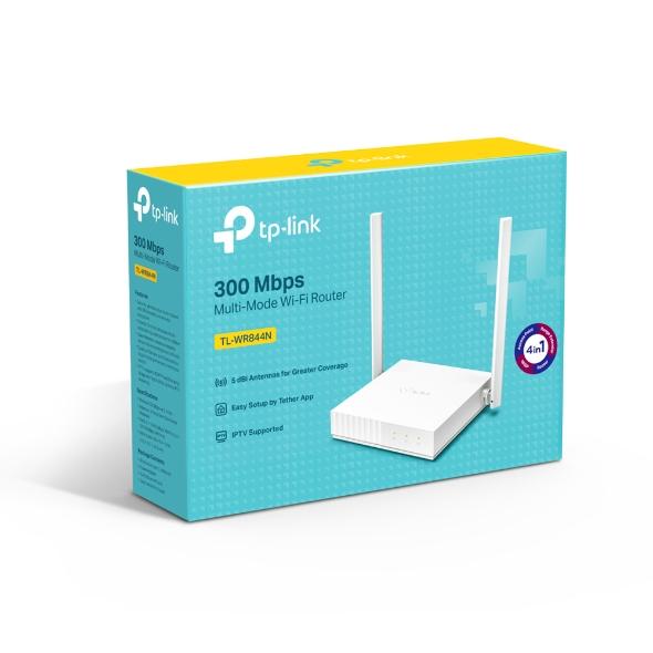 TP-Link TL-WR844N Router Wi-Fi N300 5x RJ45 100Mb/s multimodale