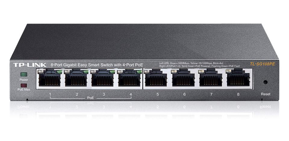 Easy Smart Switch 8 Porte Gigabit con 4 Porte PoE TL-SG108PE