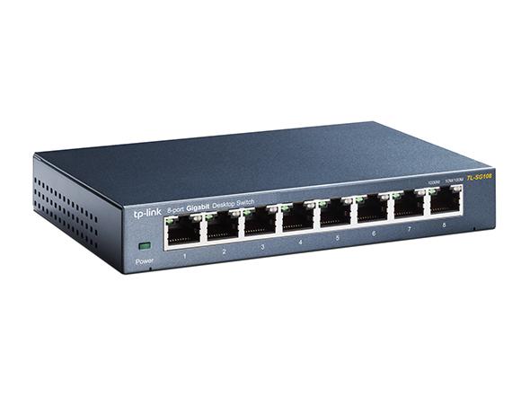 Switch 8 Porte Gigabit 10/100/1000 Mbps Plug & Play TL-SG108
