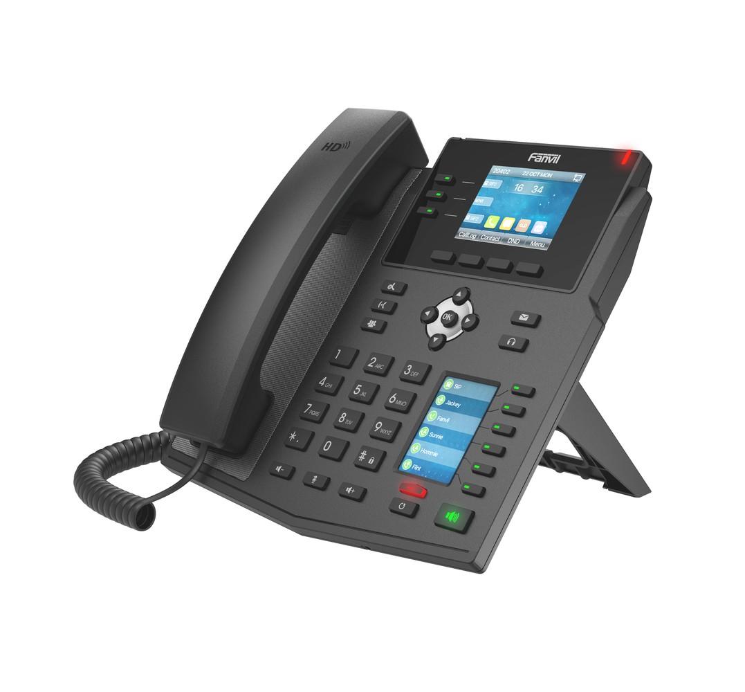 Fanvil X4U | Telefono VoIP | IPV6, audio HD, RJ45 1000 Mb/s PoE, doppio schermo LCD
