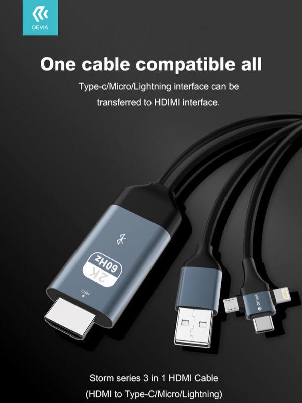ADATTATORE da HDMI a TYPEC/Micro U/APPLE