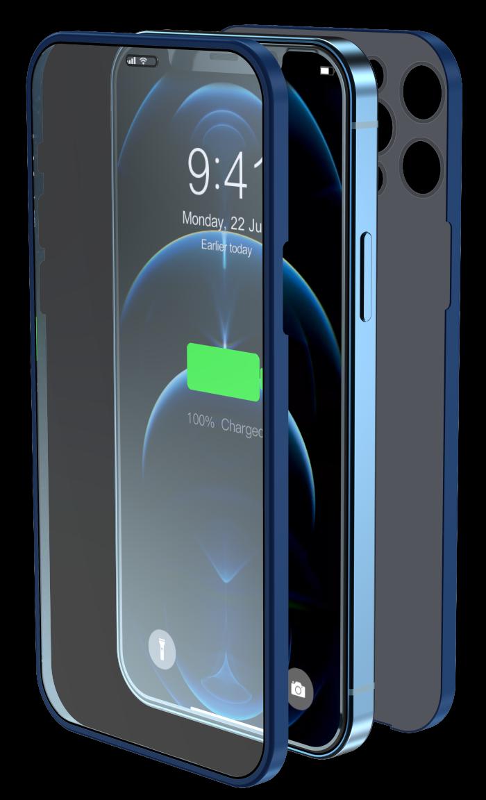 Cover & Vetro Totale protezione per iPhone 12 Blu