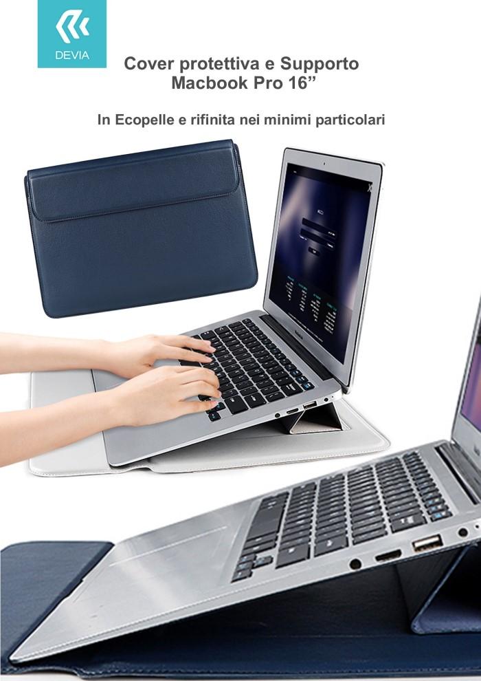Cover protettiva per Macbook Pro 16" con Supporto Blu