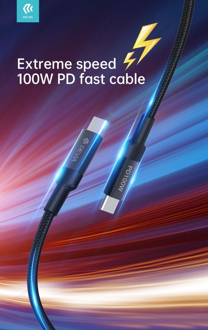 Cavo super rapido Tipo-C 15 Metri 100 W. Ideale per laptop