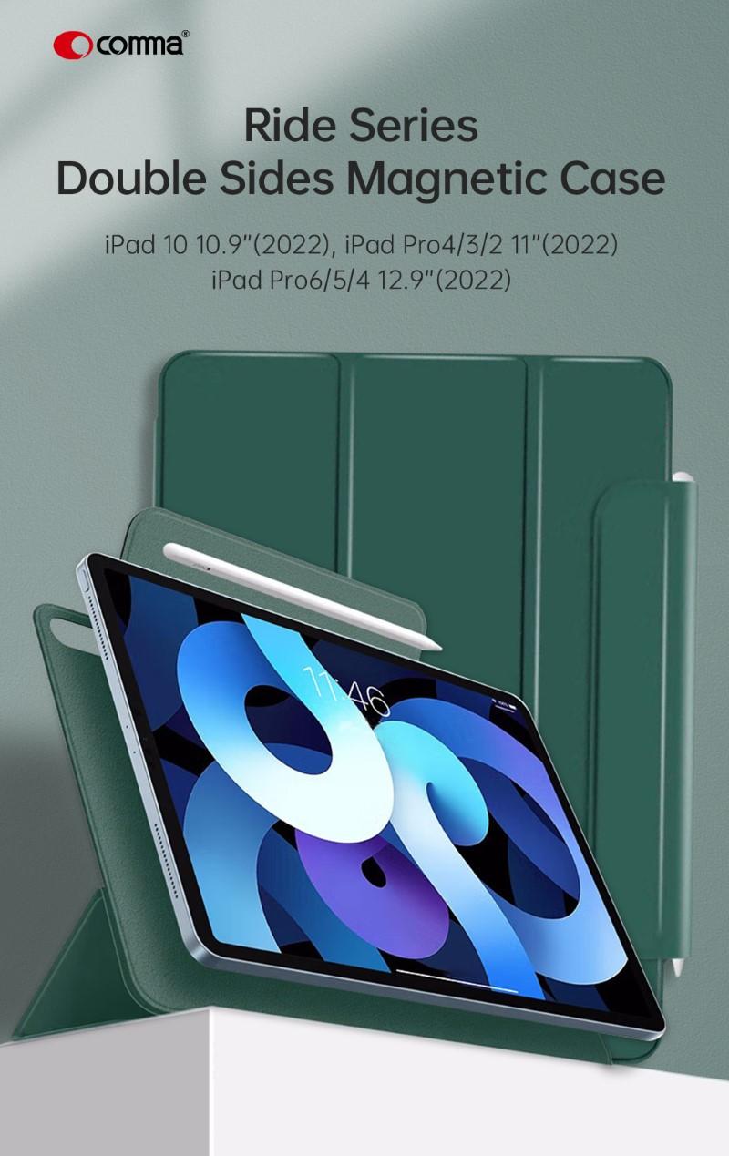 Cover Magnetica per iPad Pro 6 2022 rotazione e supp Blu