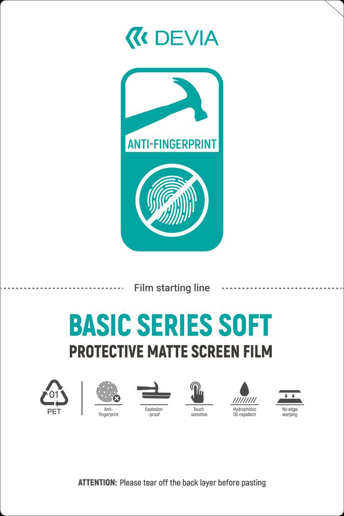 Pellicole 12x18 Anti Shock e Impronte Opaca Basic Soft 50 pz