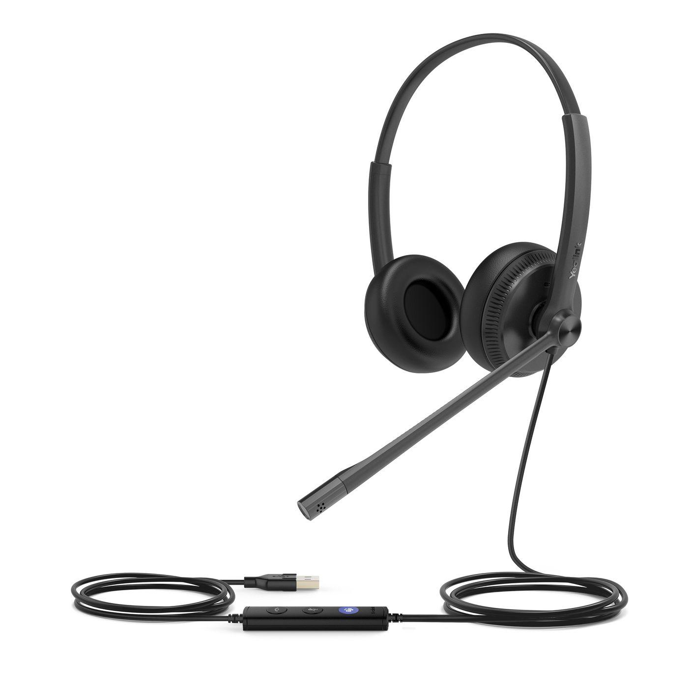 "Microsoft Certified Teams USB Wired Headset Binaural Ear (dual ear) USB-A 2.0 Noise-Canceling Microphone Leather Ear Cushio
