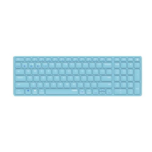 Rapoo E9700M tastiera RF senza fili + Bluetooth QWERTZ Tedesco Blu