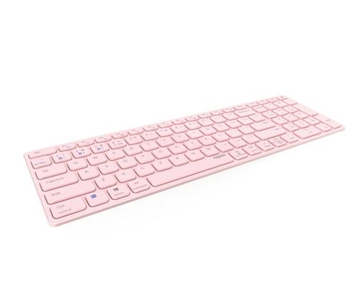 Rapoo E9700M tastiera RF senza fili + Bluetooth QWERTZ Tedesco Rosa
